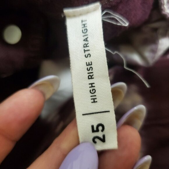 Pac Sun Eco Raspberry Tie Dye Jeans Raw Hem Straight Like NEW 5 button f… - Picture 8 of 10